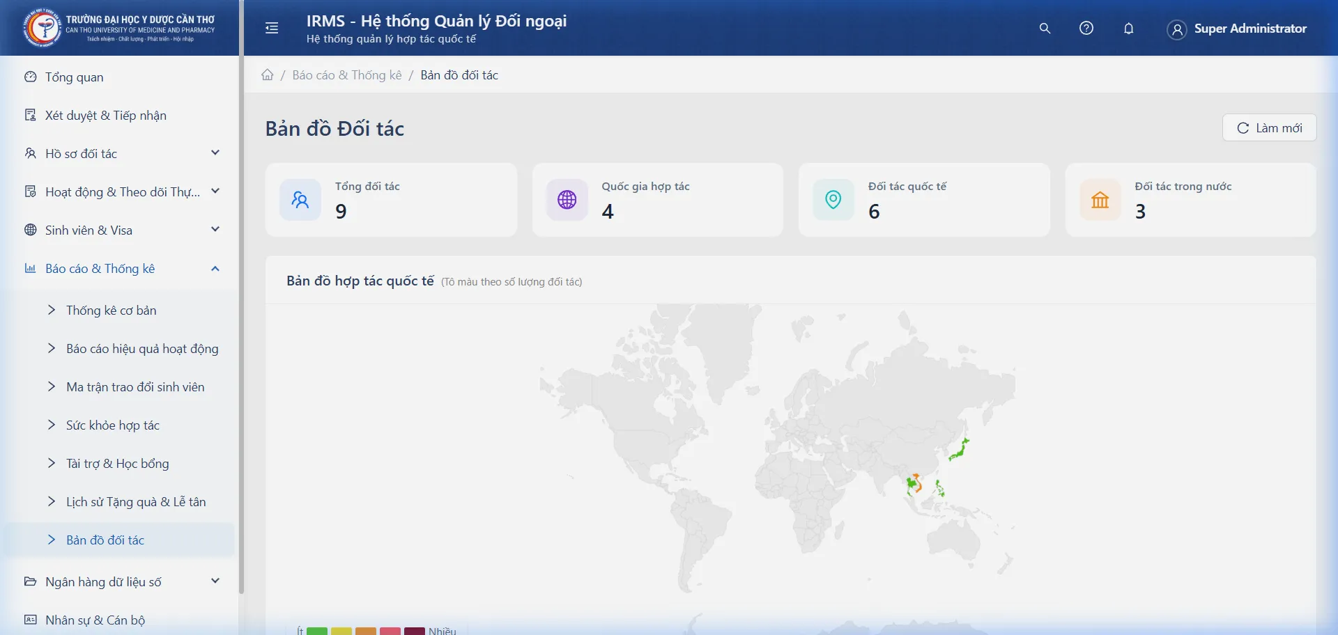Giao diện Bản đồ Đối tác