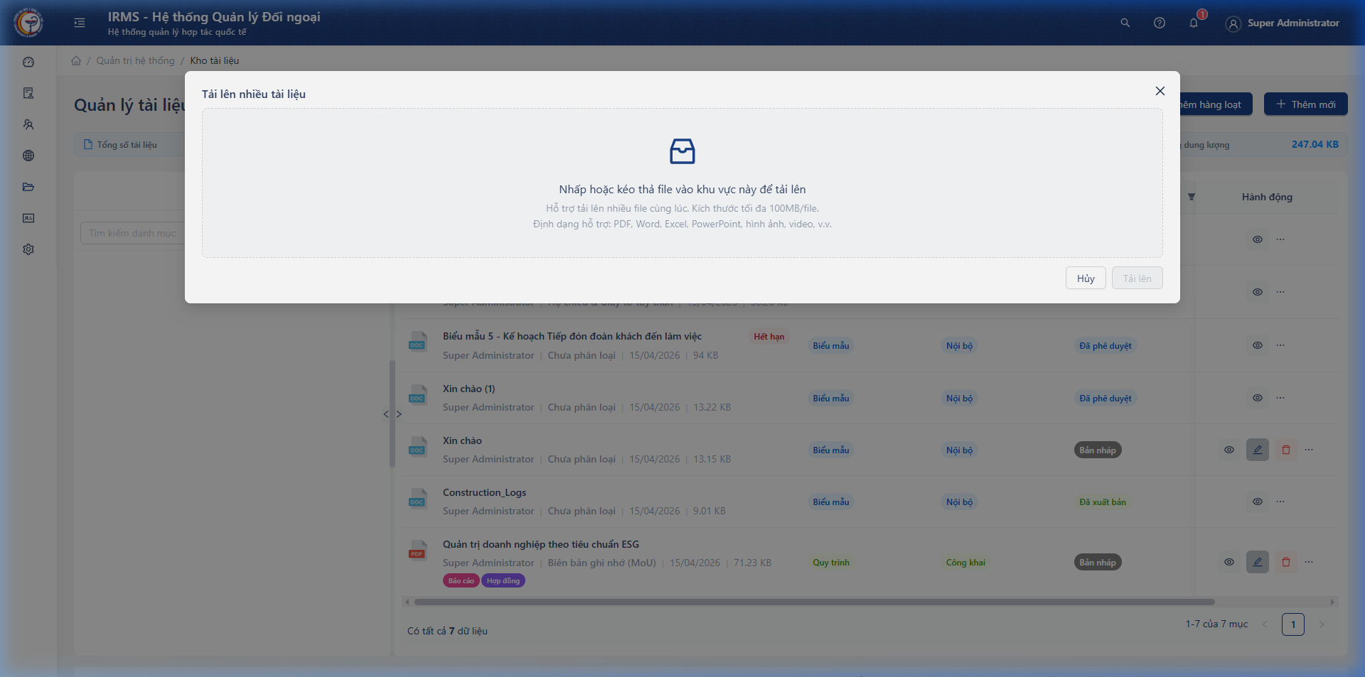 Tải lên hàng loạt