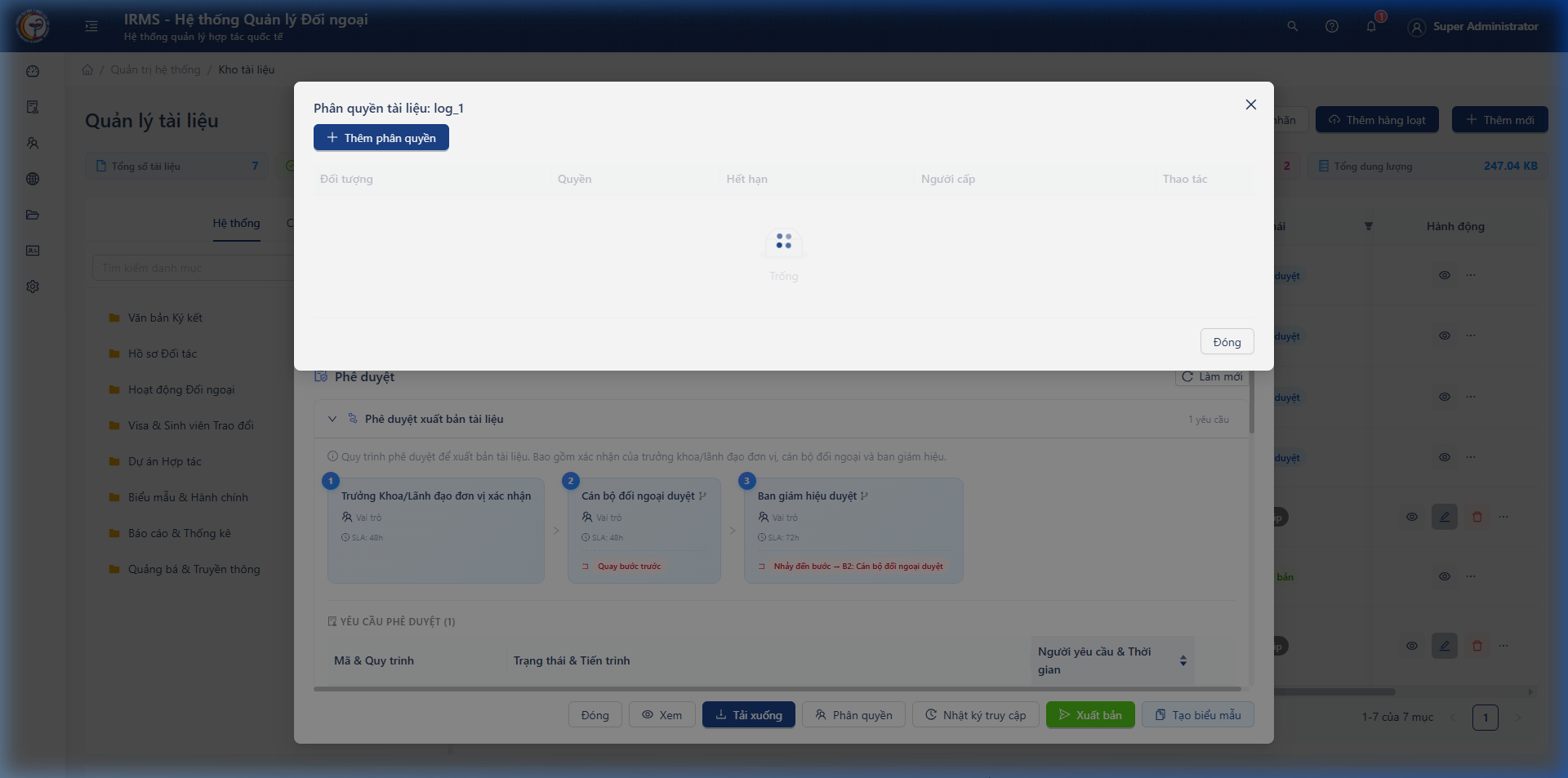 Phân quyền tài liệu